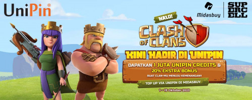 Clash of Clans Kini Hadir di UniPin dengan Segudang Bonus! Raih 20% Bonus + 1 Juta UniPin Credits